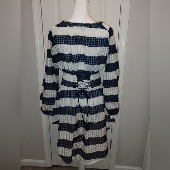 Blue and White Blouse - Picture 2 of 2